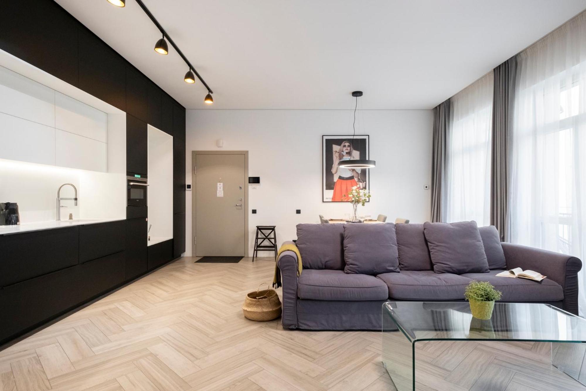 Cohost I Oldtown 60M2 Apt W-Garage Parking, Balcony & Self Check-In VNO Dış mekan fotoğraf