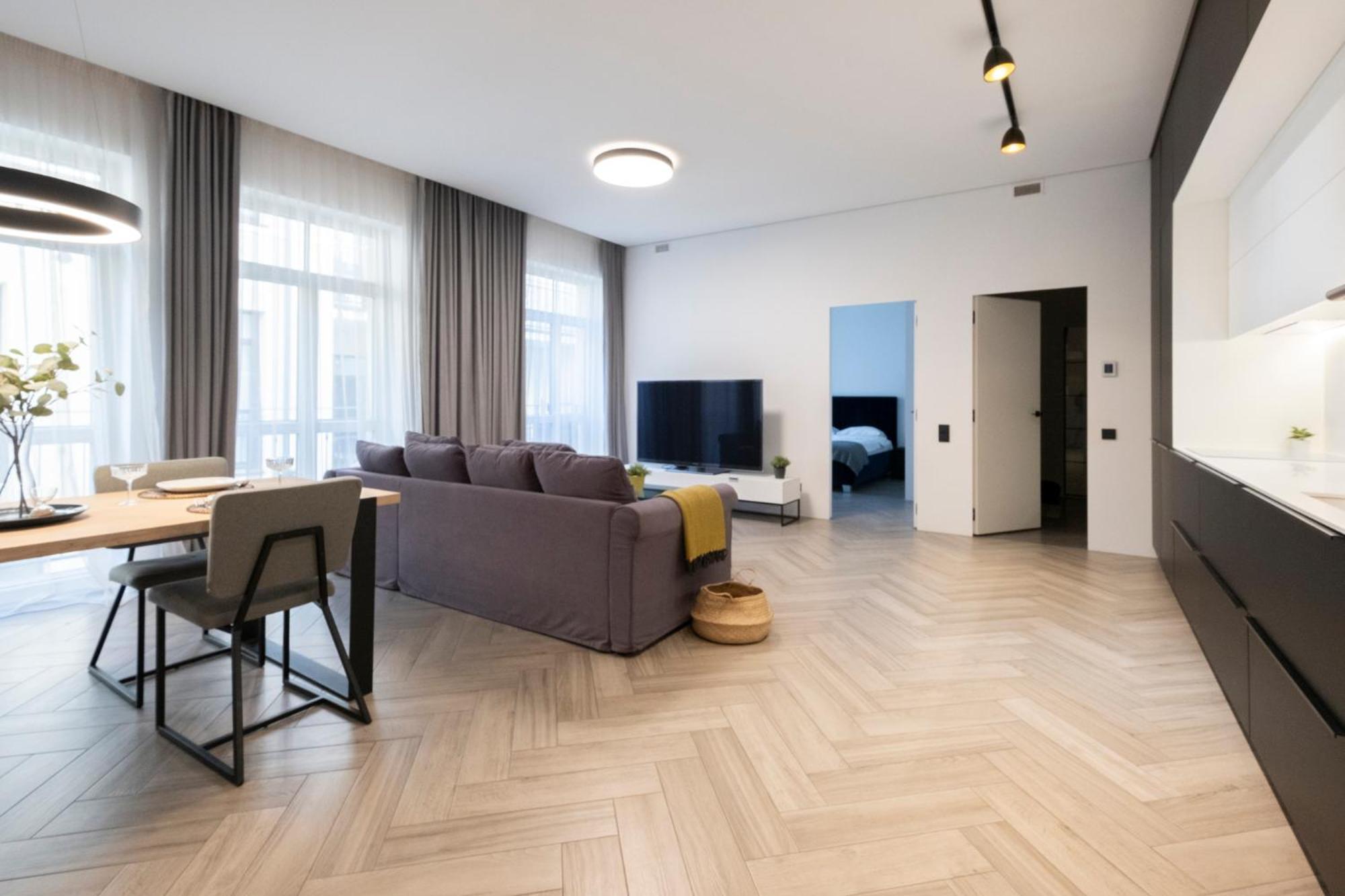 Cohost I Oldtown 60M2 Apt W-Garage Parking, Balcony & Self Check-In VNO Dış mekan fotoğraf